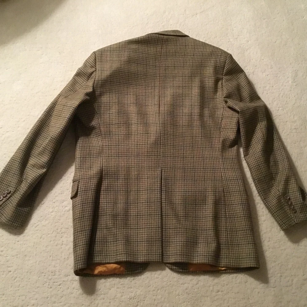 Bespoke Holland and Sherry, Savile Row, Houndstooth Wool Sport Coat - Picture 12 of 16